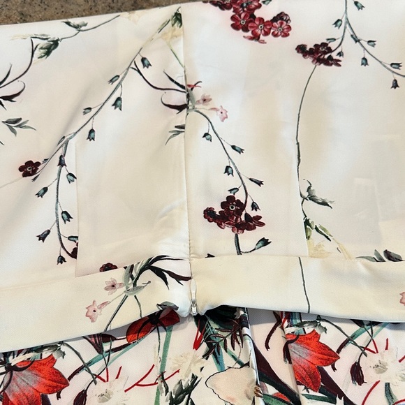 Zara Cream Floral A-Line Skirt - Picture 5 of 5